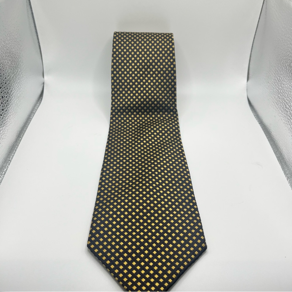 Bugatti Black and Gold Silk Tie